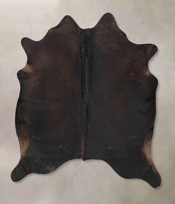 Chocolate Large Brazilian Cowhide Rug 6'1"H x 5'11"W #B16807 by Hudson Hides