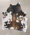 Chocolate and White Large Brazilian Cowhide Rug 6'10