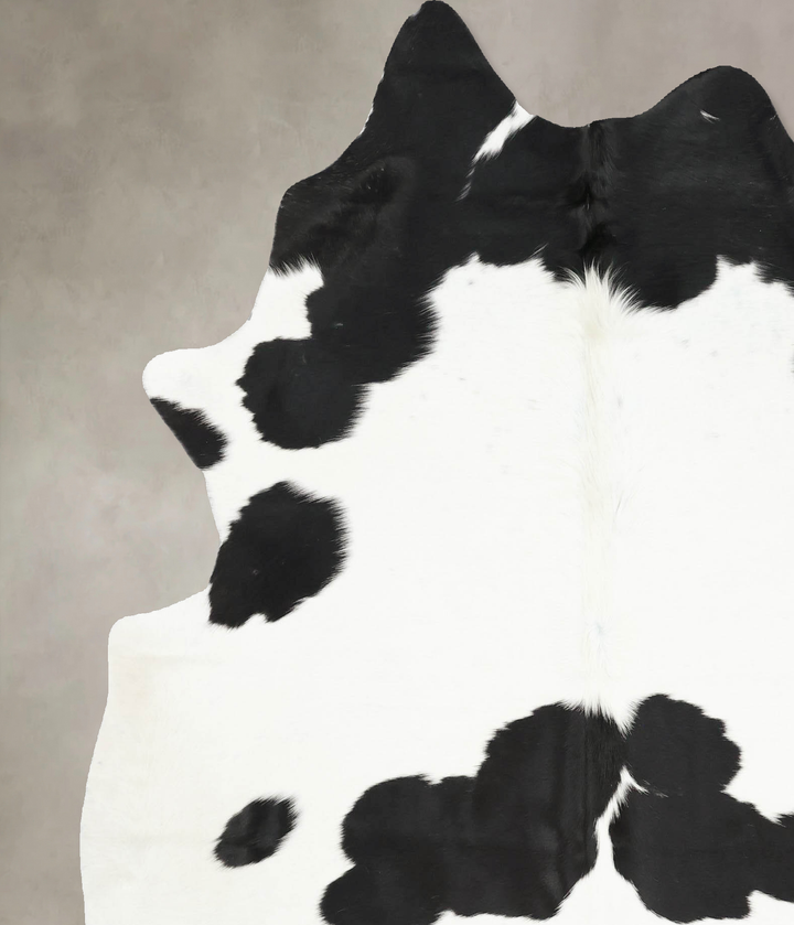 Black and White X-Large Brazilian Cowhide Rug 7'0"H x 6'2"W #B16813 by Hudson Hides