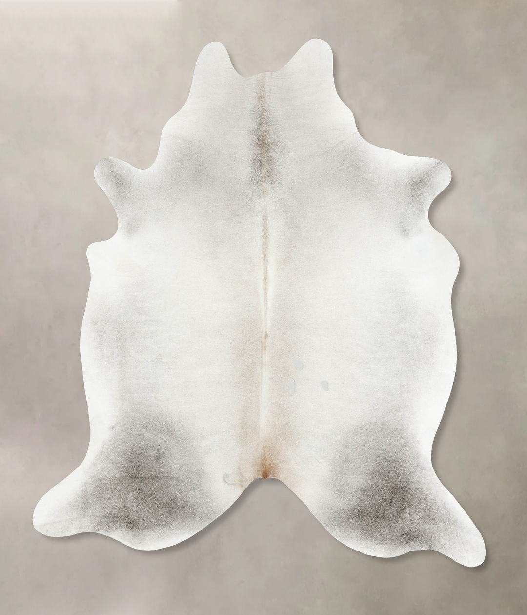 Grey with Beige X-Large Brazilian Cowhide Rug 7'2"H x 6'3"W #B16814 by