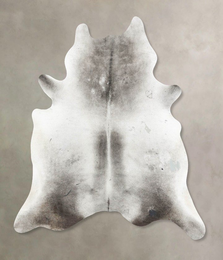 Medium Grey XX-Large Brazilian Cowhide Rug 7'9"H x 6'7"W #B16817 by Hudson Hides