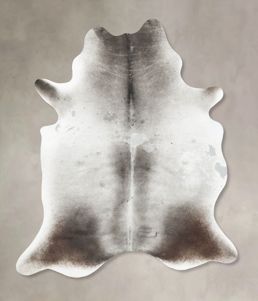 Medium Grey X-Large Brazilian Cowhide Rug 7'7"H x 5'10"W #B16819 by Hudson Hides