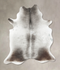 Medium Grey X-Large Brazilian Cowhide Rug 7'7