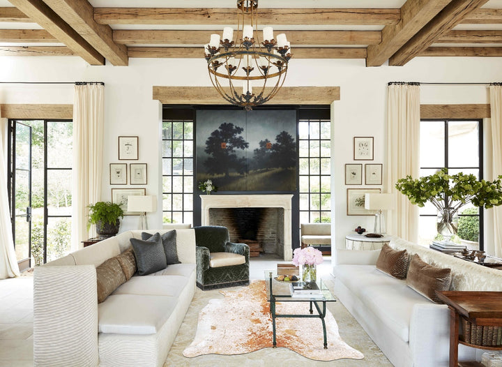 Salt and Pepper Brown X-Large Brazilian Cowhide Rug 7'5"H x 5'11"W #B16824 by Hudson Hides