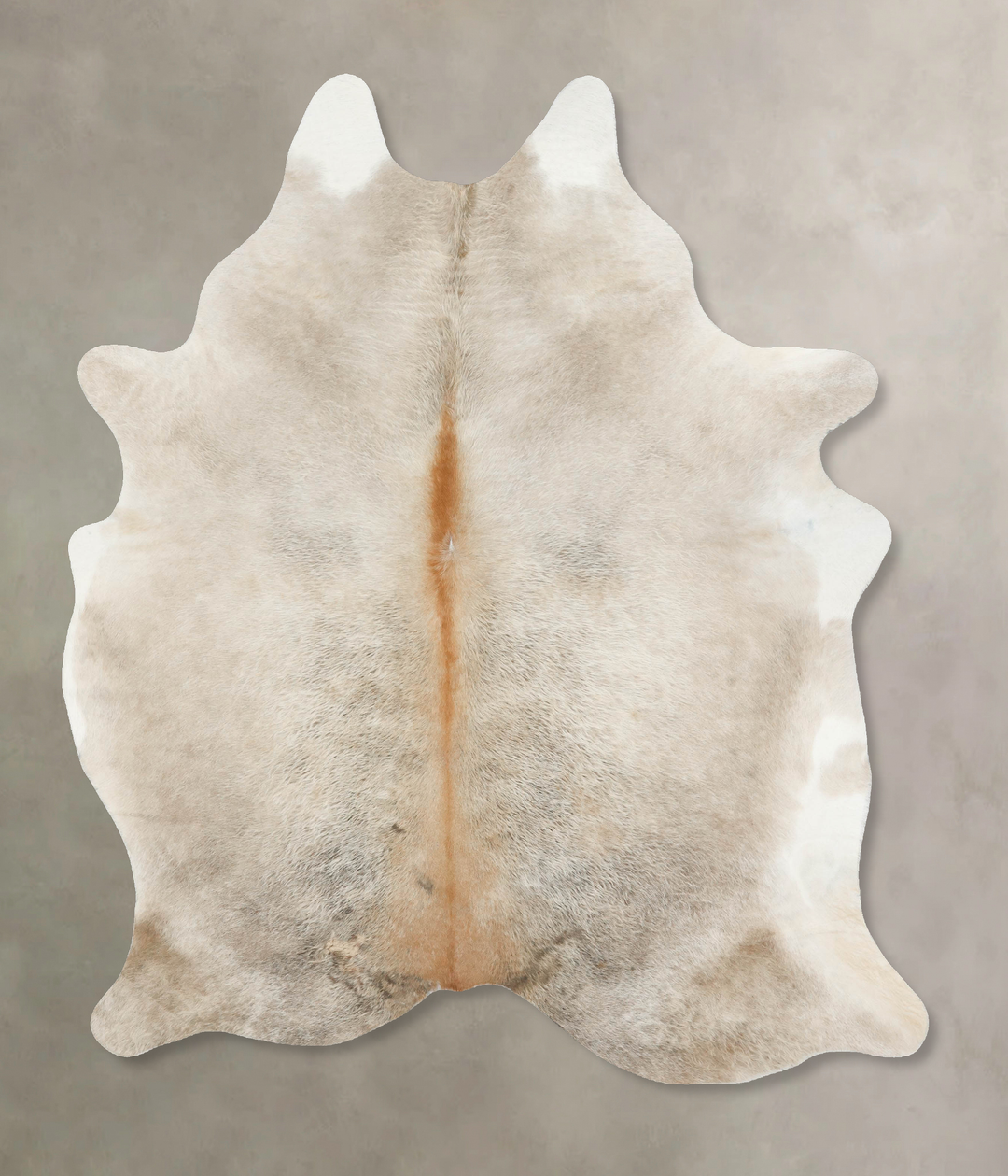 Taupe X-Large Brazilian Cowhide Rug 7'10"H x 6'0"W #B16839 by Hudson H