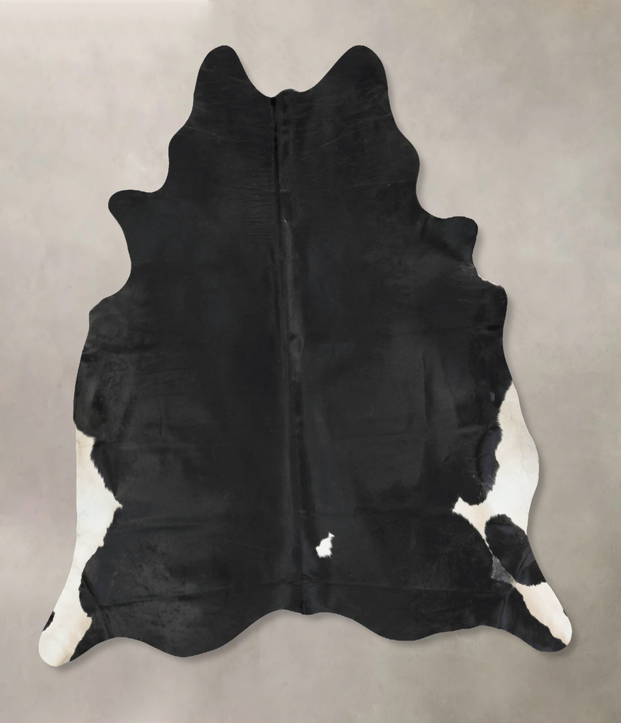 Black and White XX-Large Brazilian Cowhide Rug 8'1"H x 7'1"W #B16842 by Hudson Hides