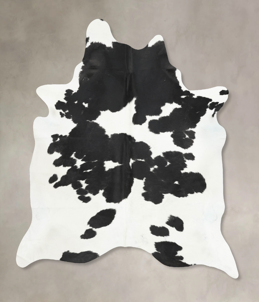 Black and White XX-Large Brazilian Cowhide Rug 7'10"H x 6'7"W #B16843 by Hudson Hides