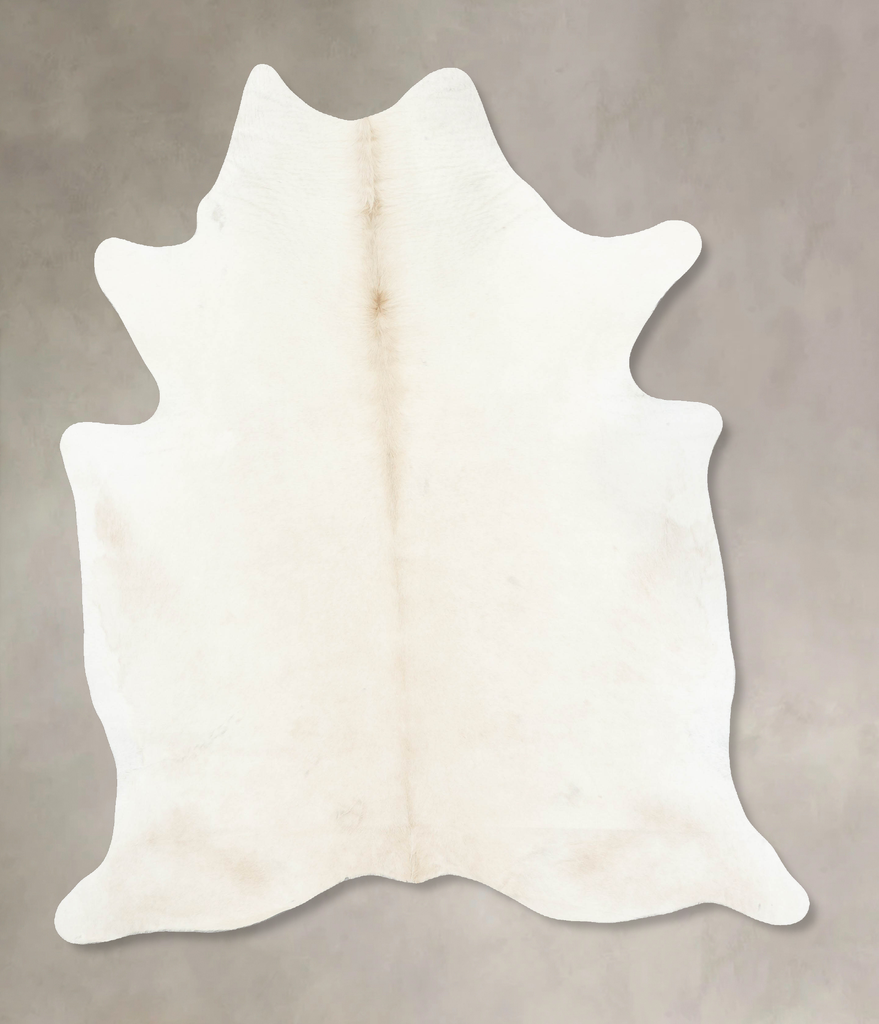 Ivory with Beige XX-Large Brazilian Cowhide Rug 8'0"H x 6'5"W #B16844 by Hudson Hides