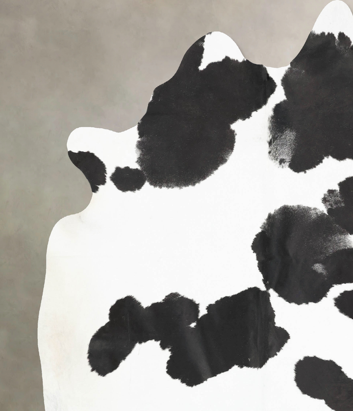 Black and White XX-Large Brazilian Cowhide Rug 8'5"H x 7'7"W #B16848 by Hudson Hides