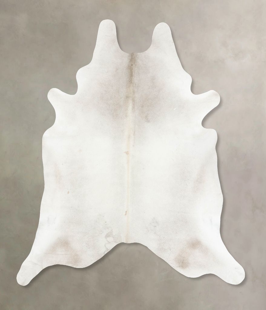 Ivory with Beige XX-Large Brazilian Cowhide Rug 8'6"H x 7'4"W #B16850 by Hudson Hides