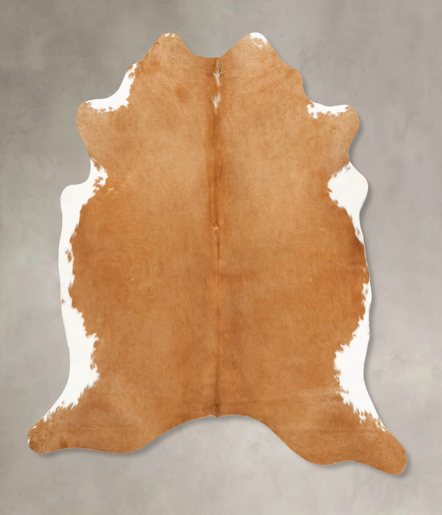 Beige X-Large Brazilian Cowhide Rug 6'11"H x 6'5"W #B16854 by Hudson Hides