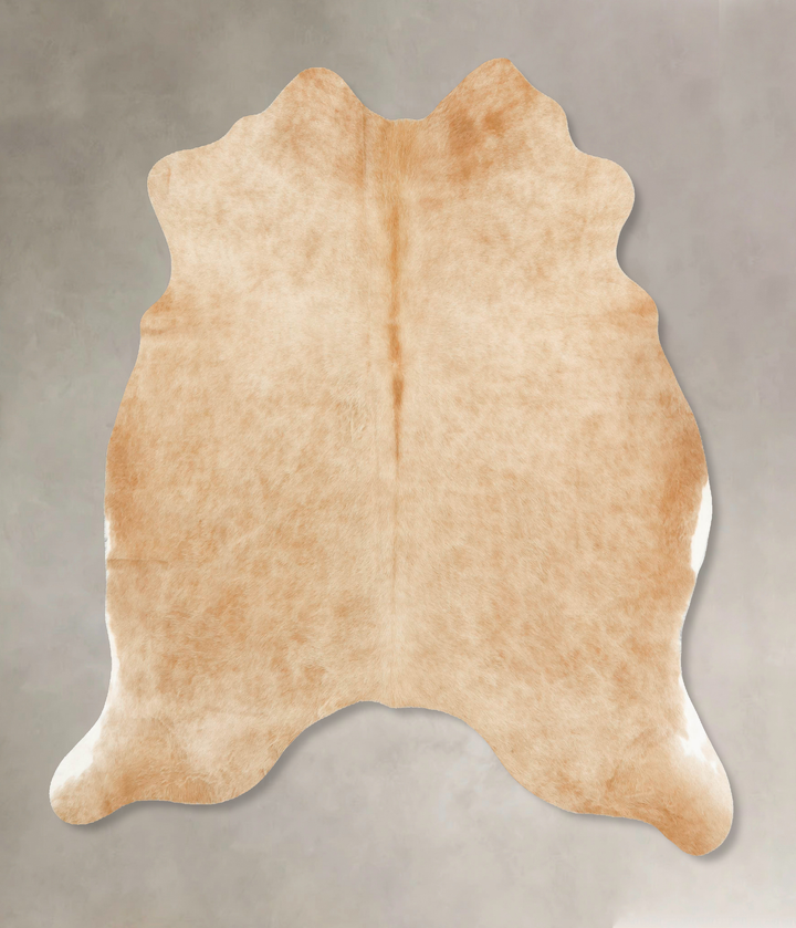 Beige X-Large Brazilian Cowhide Rug 6'9"H x 6'1"W #B16856 by Hudson Hides