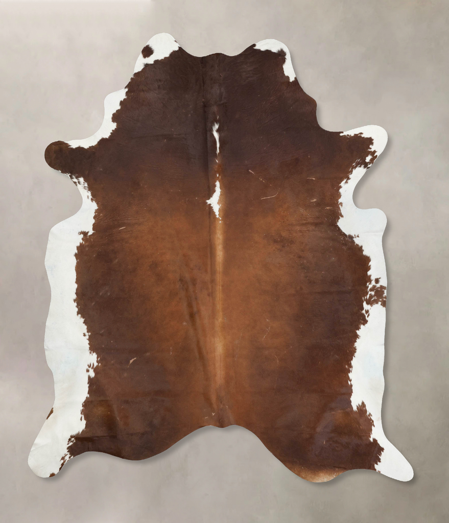Chocolate and White XX-Large Brazilian Cowhide Rug 8'6"H x 7'1"W #B16858 by Hudson Hides
