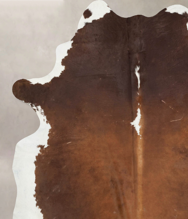 Chocolate and White XX-Large Brazilian Cowhide Rug 8'6"H x 7'1"W #B16858 by Hudson Hides