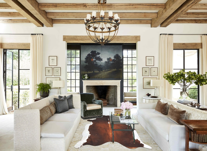 Chocolate and White XX-Large Brazilian Cowhide Rug 8'6"H x 7'1"W #B16858 by Hudson Hides