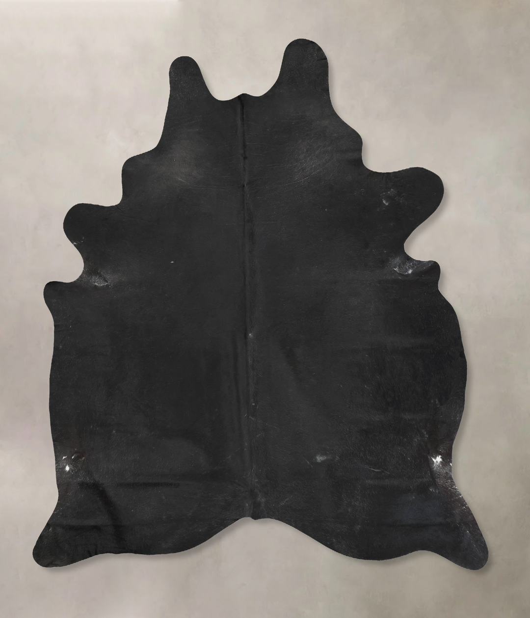 Solid Black XX-Large Brazilian Cowhide Rug 8'5"H x 6'8"W #B16860 by Hu