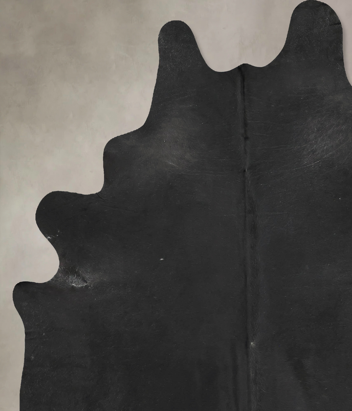 Solid Black XX-Large Brazilian Cowhide Rug 8'5"H x 6'8"W #B16860 by Hudson Hides