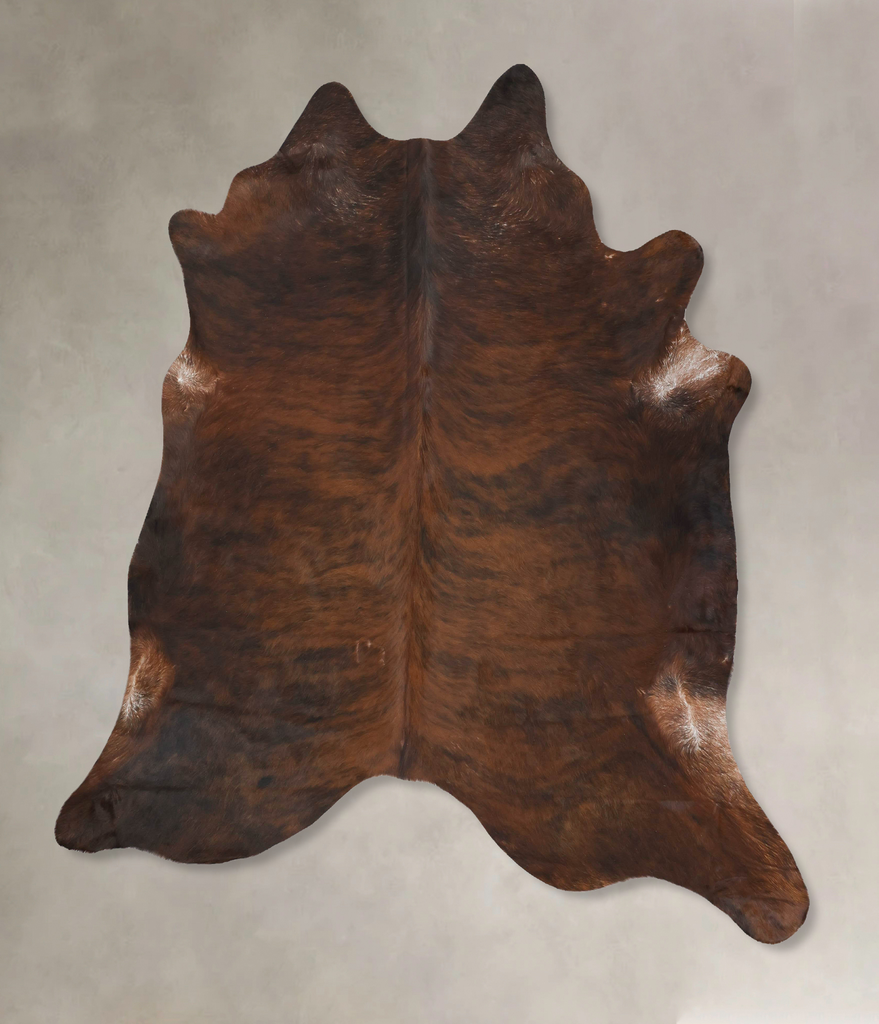 Dark Brindle XX-Large Brazilian Cowhide Rug 8'0"H x 7'6"W #B16863 by Hudson Hides