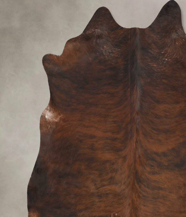 Dark Brindle XX-Large Brazilian Cowhide Rug 8'0"H x 7'6"W #B16863 by Hudson Hides