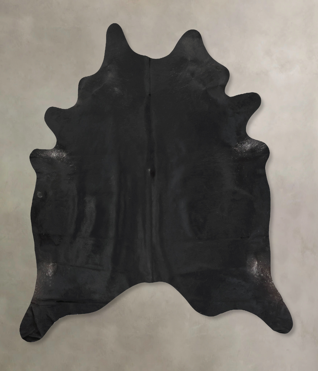 Solid Black XX-Large Brazilian Cowhide Rug 7'11"H x 6'10"W #B16864 by 