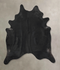 Solid Black XX-Large Brazilian Cowhide Rug 7'11