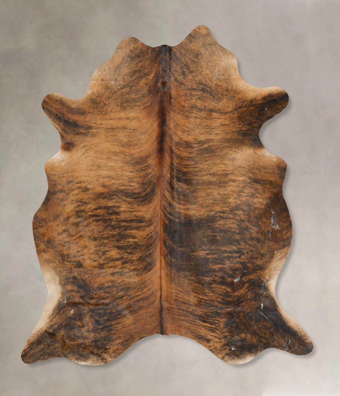 Medium Brindle X-Large Brazilian Cowhide Rug 7'8"H x 6'6"W #B16866 by 
