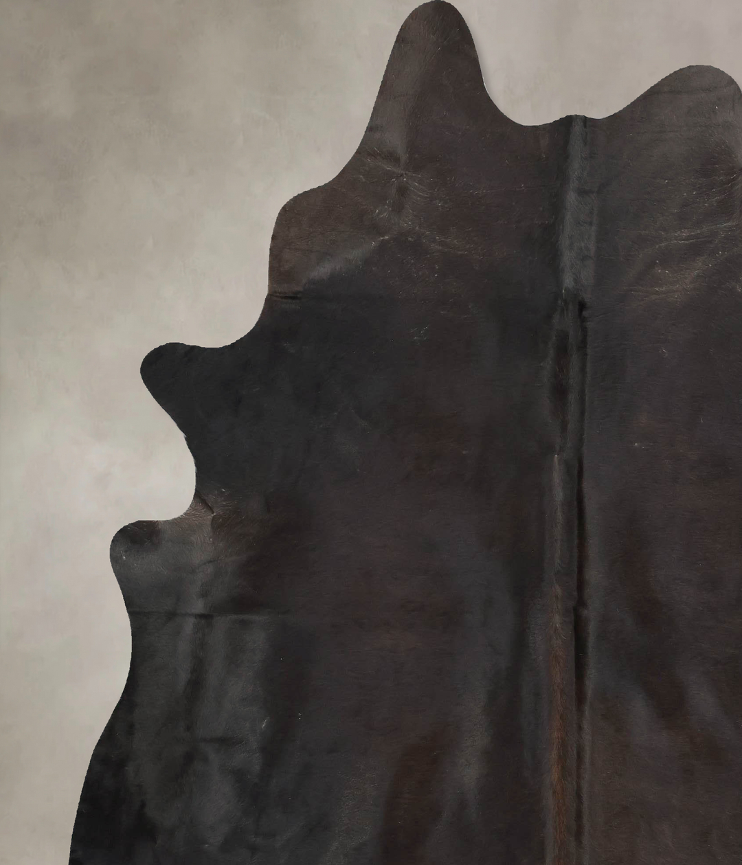 Solid Black XX-Large Brazilian Cowhide Rug 7'8"H x 6'7"W #B16869 by Hu