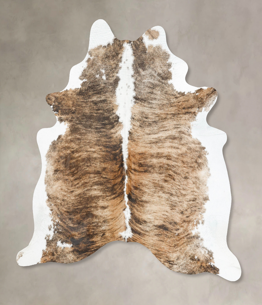 Light Brindle XX-Large Brazilian Cowhide Rug 7'8"H x 6'8"W #B16870 by Hudson Hides