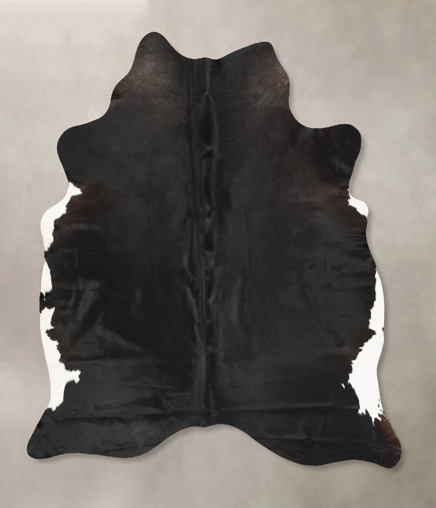 Black and White Large Brazilian Cowhide Rug 6'8"H x 5'10"W #B16875 by Hudson Hides