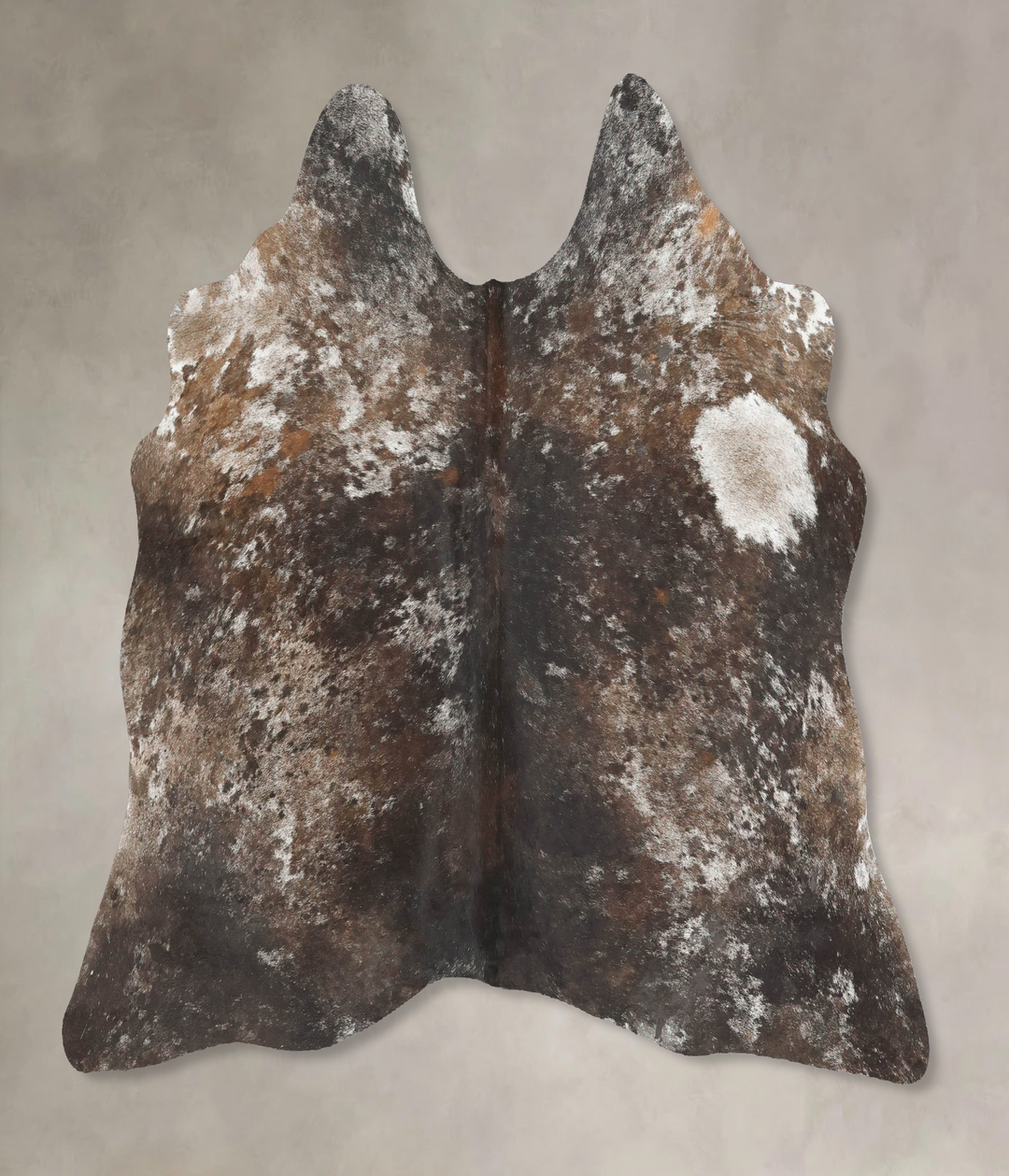 Salt and Pepper Black Medium Brazilian Cowhide Rug 5'2"H x 5'9"W #B168