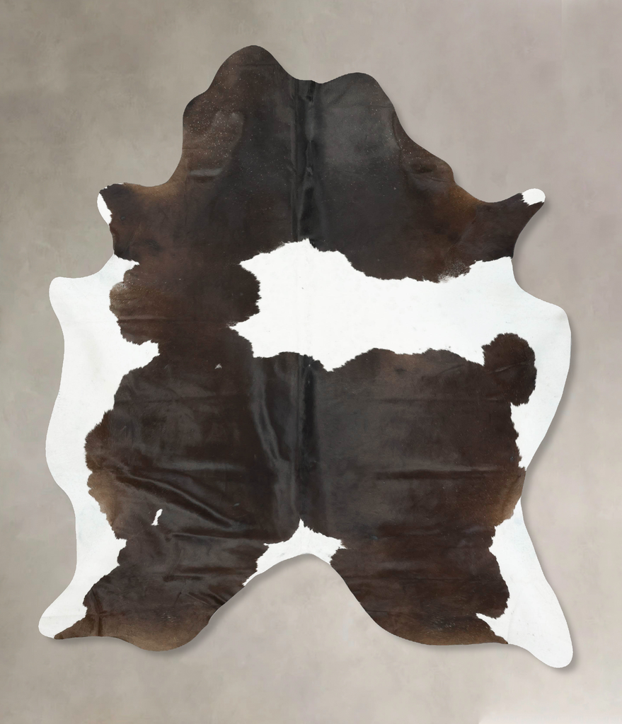 Chocolate and White XX-Large Brazilian Cowhide Rug 8'7"H x 6'5"W #B16894 by Hudson Hides