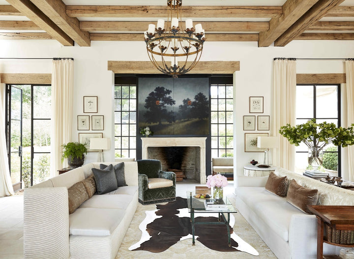 Chocolate and White XX-Large Brazilian Cowhide Rug 8'7"H x 6'5"W #B16894 by Hudson Hides