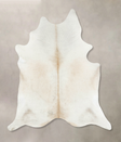 Ivory with Beige XX-Large Brazilian Cowhide Rug 8'0"H x 6'11"W #B16895 by Hudson Hides