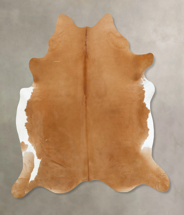 Beige XX-Large Brazilian Cowhide Rug 7'7"H x 7'1"W #B16896 by Hudson Hides