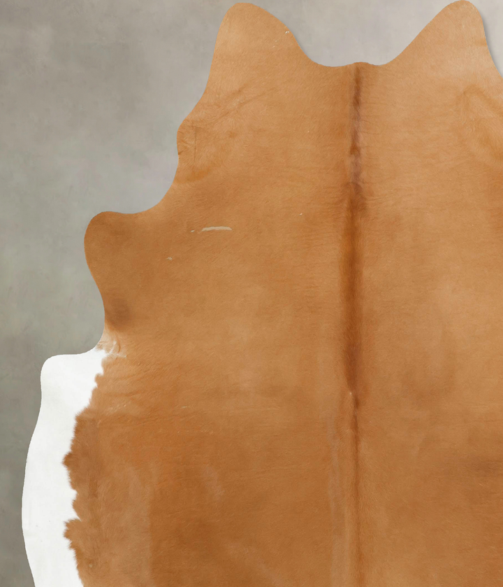 Beige XX-Large Brazilian Cowhide Rug 7'7"H x 7'1"W #B16896 by Hudson Hides