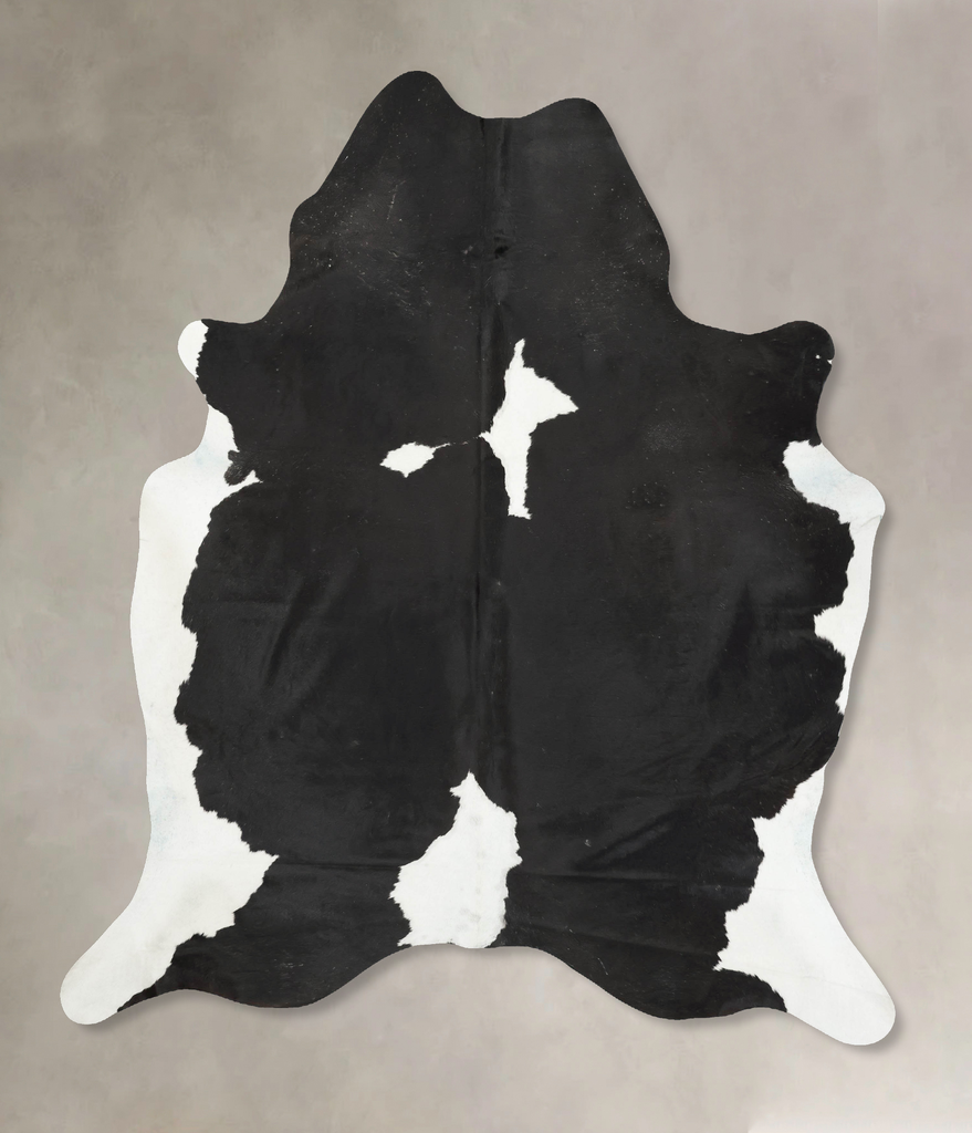 Black and White XX-Large Brazilian Cowhide Rug 8'5"H x 6'9"W #B16900 by Hudson Hides