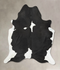 Black and White XX-Large Brazilian Cowhide Rug 8'5