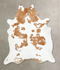 Beige and White XX-Large Brazilian Cowhide Rug 8'5
