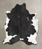 Black and White XX-Large Brazilian Cowhide Rug 8'4