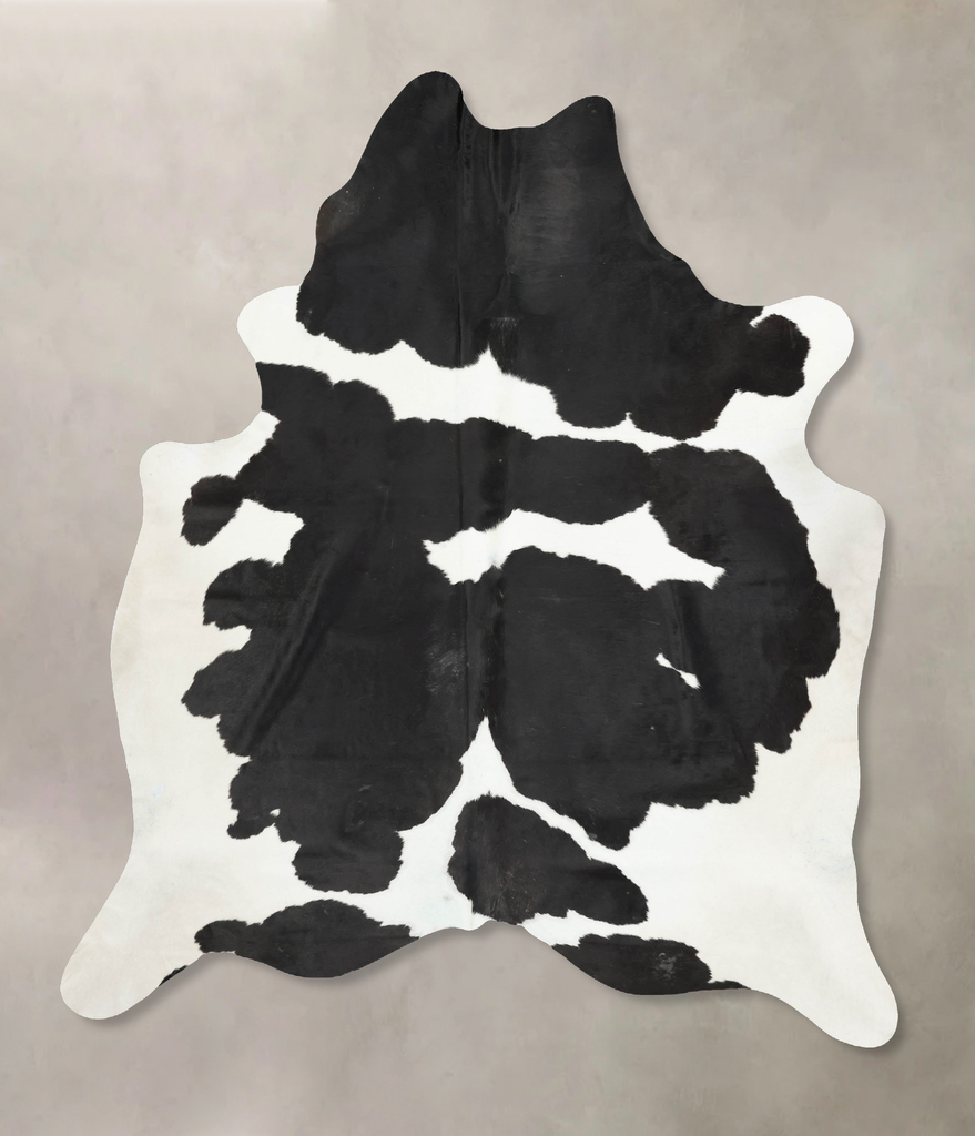Black and White XX-Large Brazilian Cowhide Rug 8'10"H x 7'1"W #B16911 by Hudson Hides