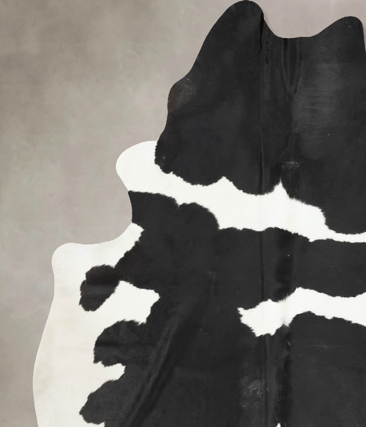 Black and White XX-Large Brazilian Cowhide Rug 8'10"H x 7'1"W #B16911 by Hudson Hides