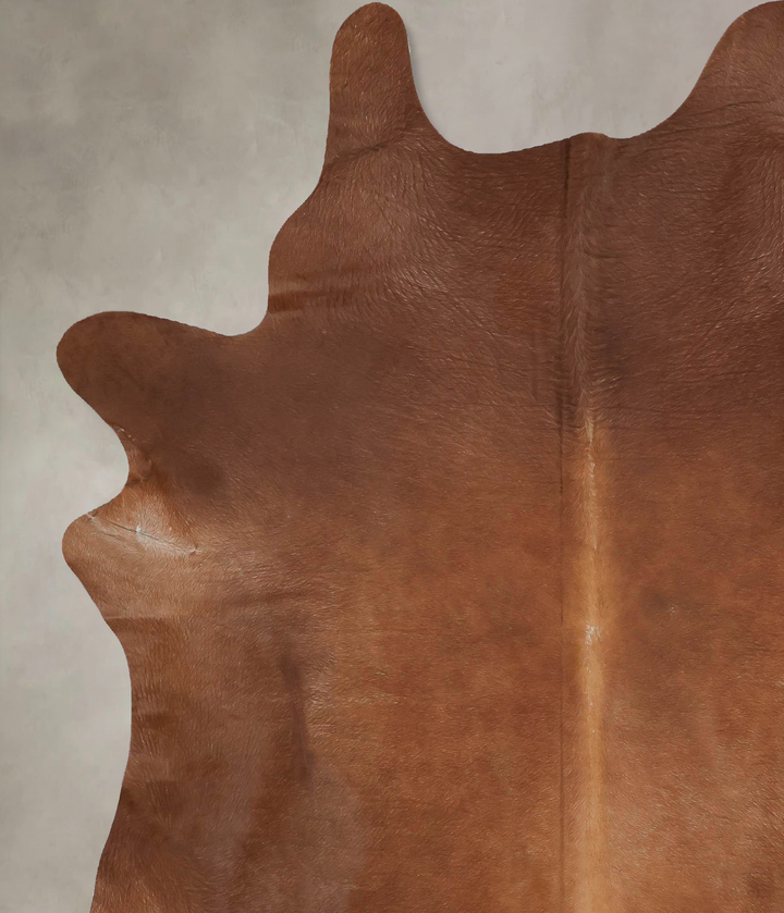 Solid Brown XX-Large Brazilian Cowhide Rug 8'3"H x 6'7"W #B16916 by Hudson Hides