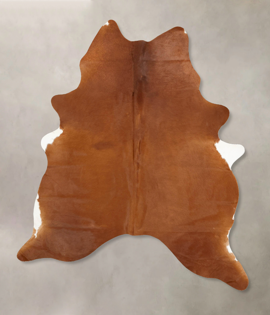 Solid Brown X-Large Brazilian Cowhide Rug 7'9"H x 6'1"W #B16918 by Hudson Hides