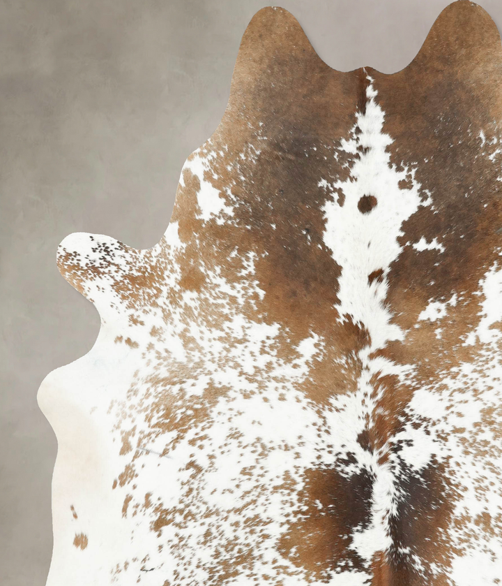 Salt and Pepper Brown XX-Large Brazilian Cowhide Rug 8'1"H x 6'11"W #B16925 by Hudson Hides