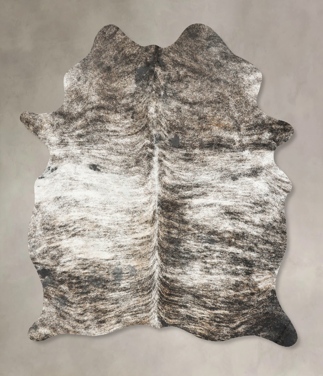 Grey Brindle Large Brazilian Cowhide Rug 7'0"H x 5'4"W #B16930 by Huds