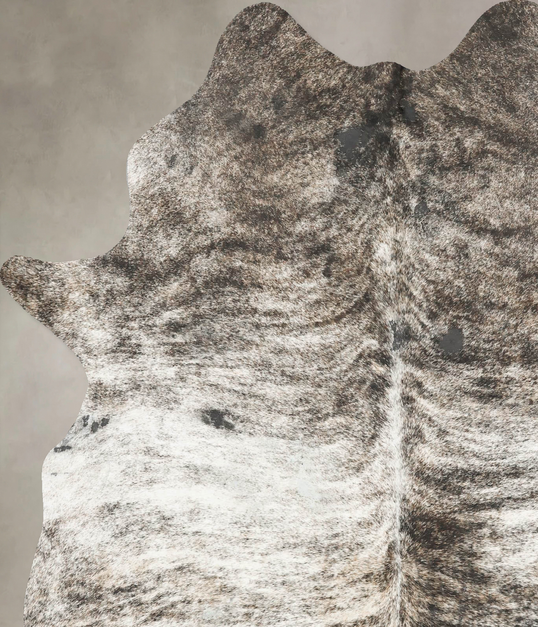 Grey Brindle Large Brazilian Cowhide Rug 7'0"H x 5'4"W #B16930 by Huds