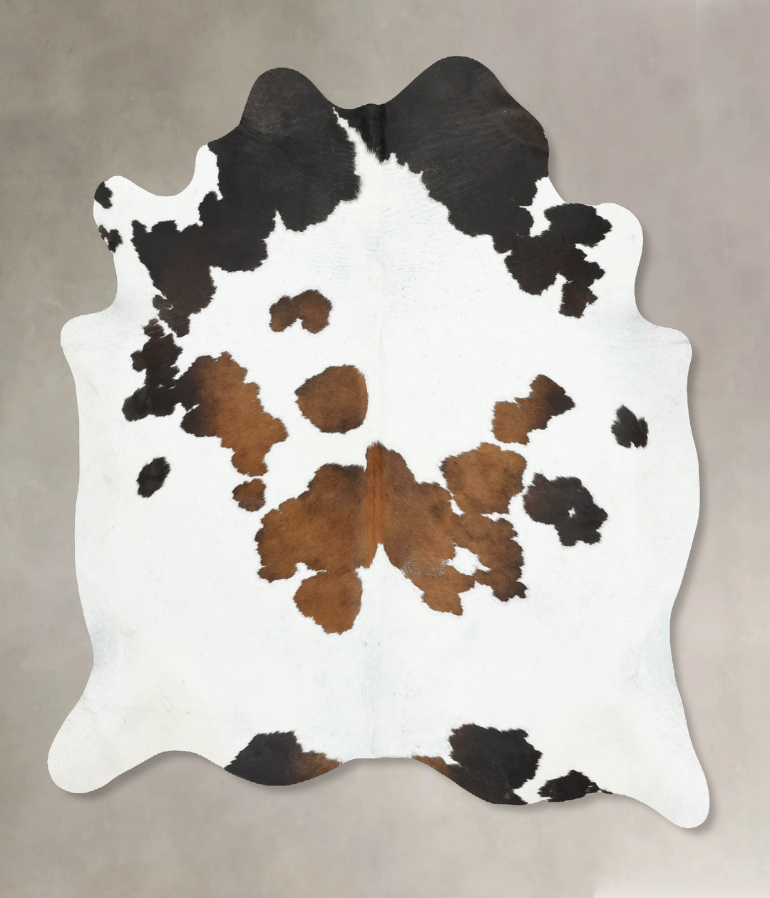 Chocolate and White Large Brazilian Cowhide Rug 6'7"H x 5'11"W #B16931