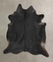 Solid Black XX-Large Brazilian Cowhide Rug 7'11