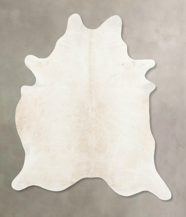 Ivory with Beige XX-Large Brazilian Cowhide Rug 8'4"H x 6'7"W #B16940 by Hudson Hides