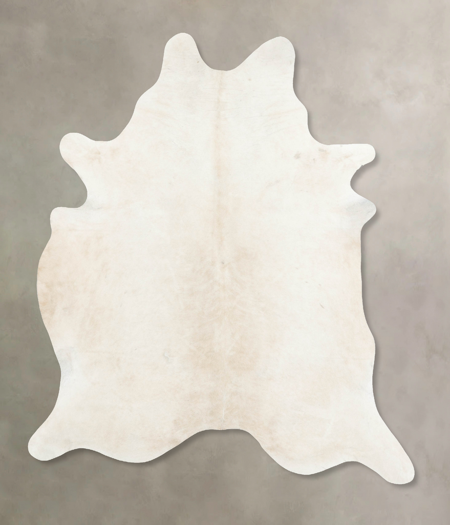 Ivory with Beige XX-Large Brazilian Cowhide Rug 8'4"H x 6'7"W #B16940 by Hudson Hides